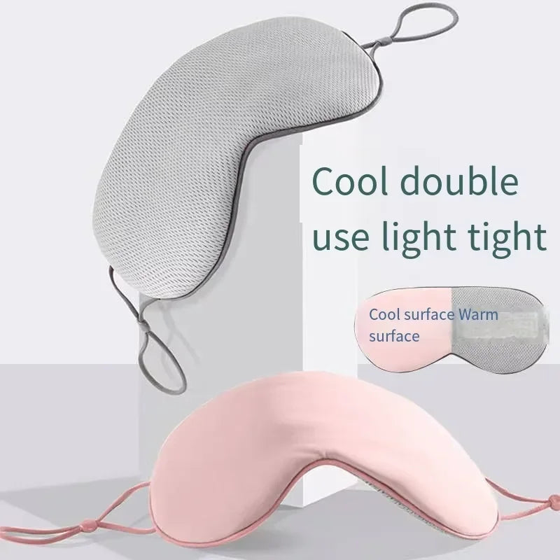 Korean Style Ice Silk Sleeping Eye Mask Adjustable Light Blocking Breathable