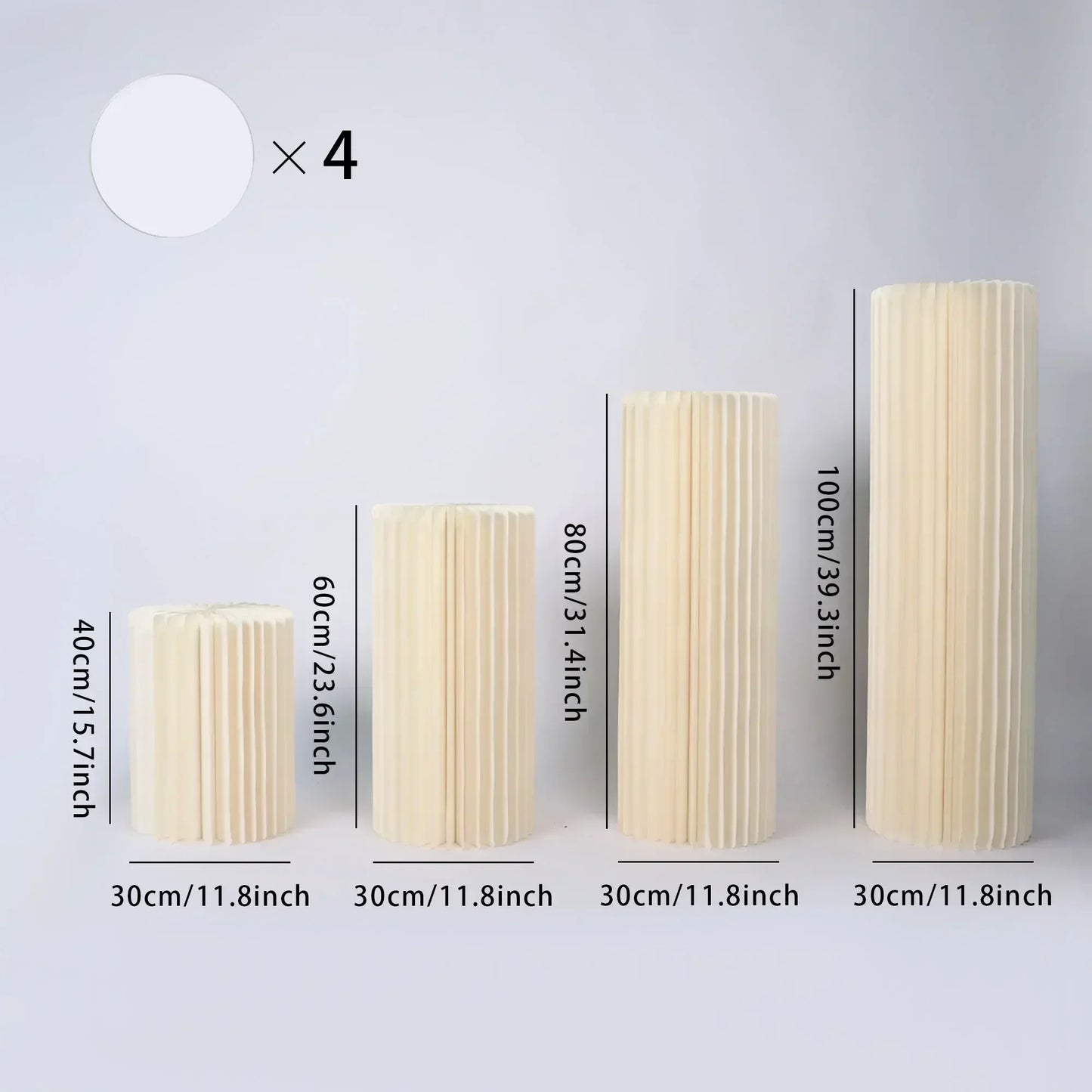 Foldable Paper Columns Cylinder Stands for Wedding and Party Decor