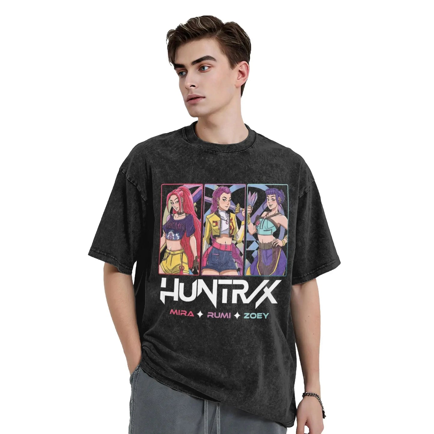 Huntrix K Pop Demon Hunters Tee Shirt Mira Rumi Zoey