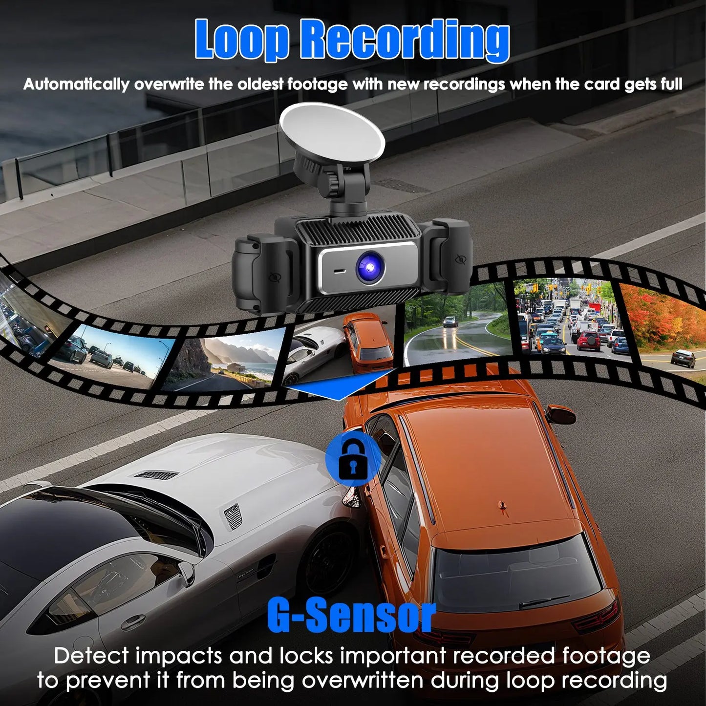 Four Channel 360 Dash Cam 1080P 720P 480P Night Vision