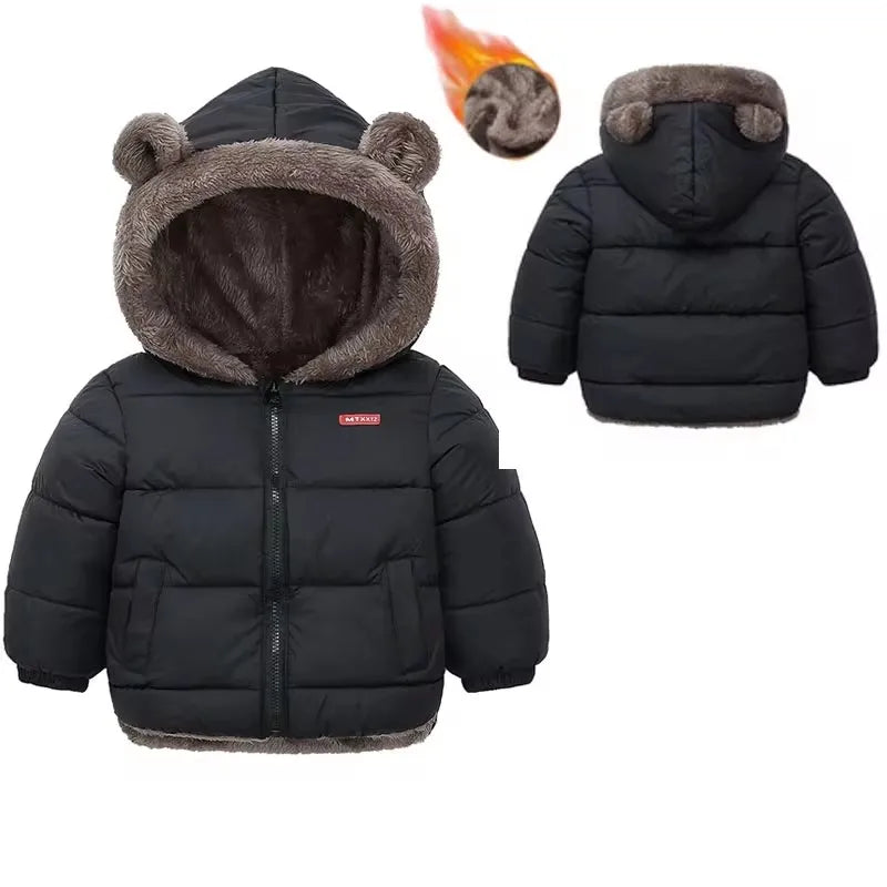 XJYIYUANLCCN Boys Hooded Padded Winter Jacket For Kids
