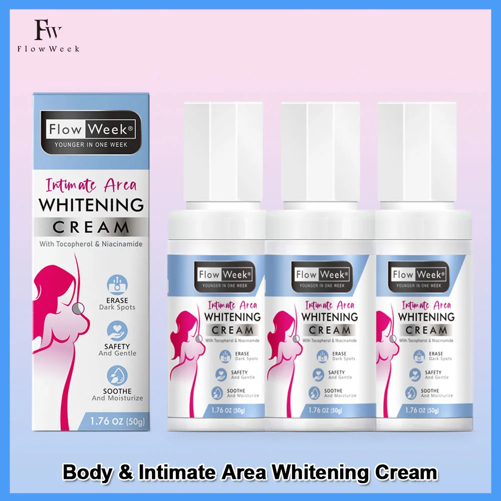 FlowWeek Care Cream Private Parts Underarms Whitening Essence Whitens Buttocks Knees Inner Thighs Dark Private Parts Removes Mel