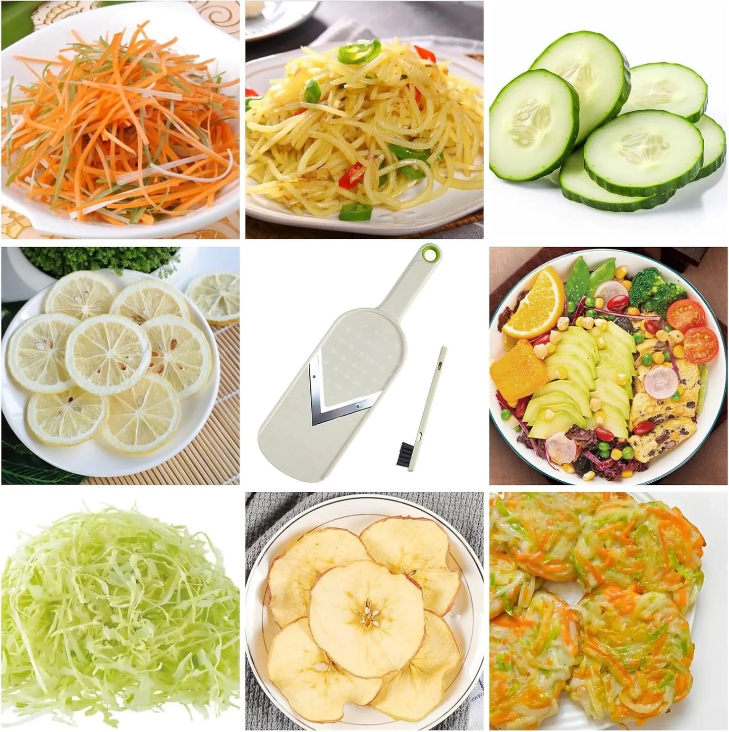 Handheld Slicer for Green Cabbage & Lettuce Fast Thin Salad Vegetable Cutter with Safe Grip Kitchen Gadget for Quick Prep