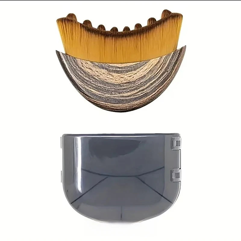 Portable Dry Facial Brush Soft Bristles Contoured Lymphatic Massage Tool Face Sculpting Device Home Spa Gentle Exfoliation Brush