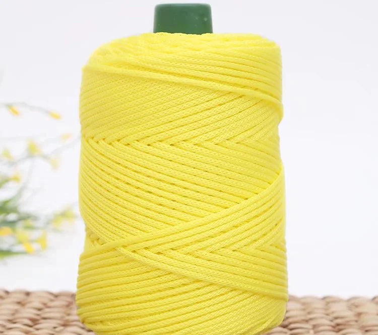 1 Pc 3MM Colorful Crochet Yarn Ice Rope 3mm Thread For DIY Hand Knitting Bag  Sun Hats Shoes Woven DIY Hook Cushion Silk Medium