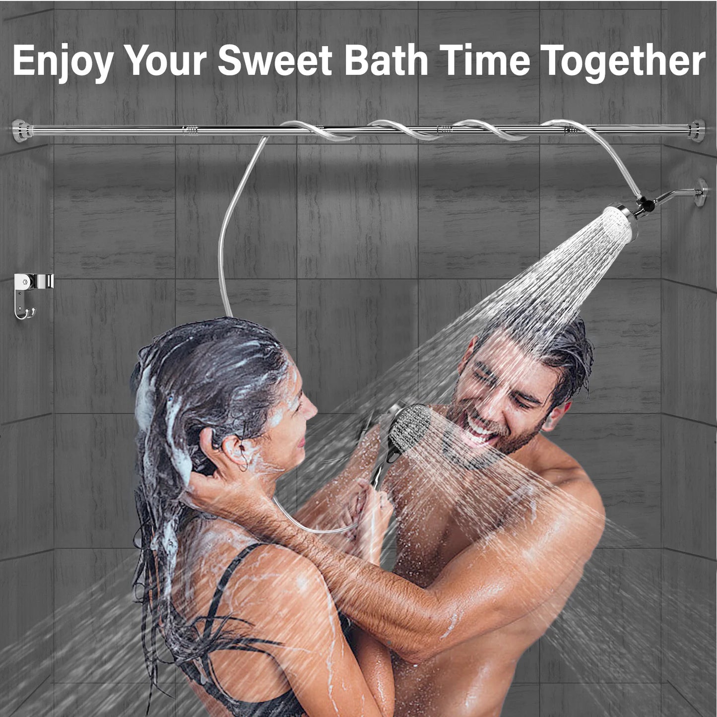 Tandem Dual Shower Head for Couples High Pressure