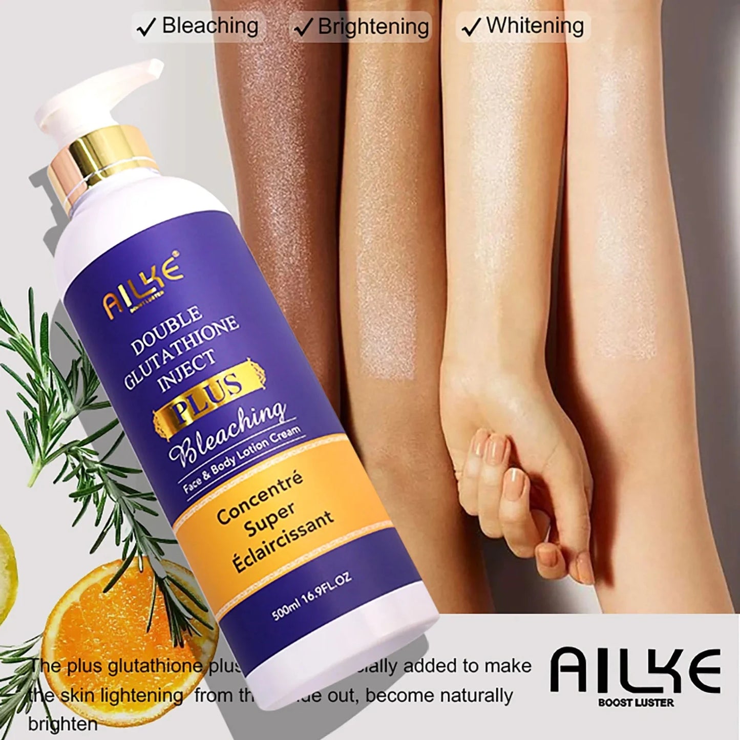 AILKE Premium Skin Lightening Cream - Dark Spot Corrector for Uneven Skin Tone - Face, Body, Underarm, Knees, Elbows, Knuckle