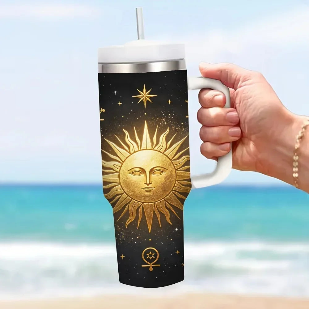 Stainless Insulated Tumbler With Handle For Hot And Cold Drinks