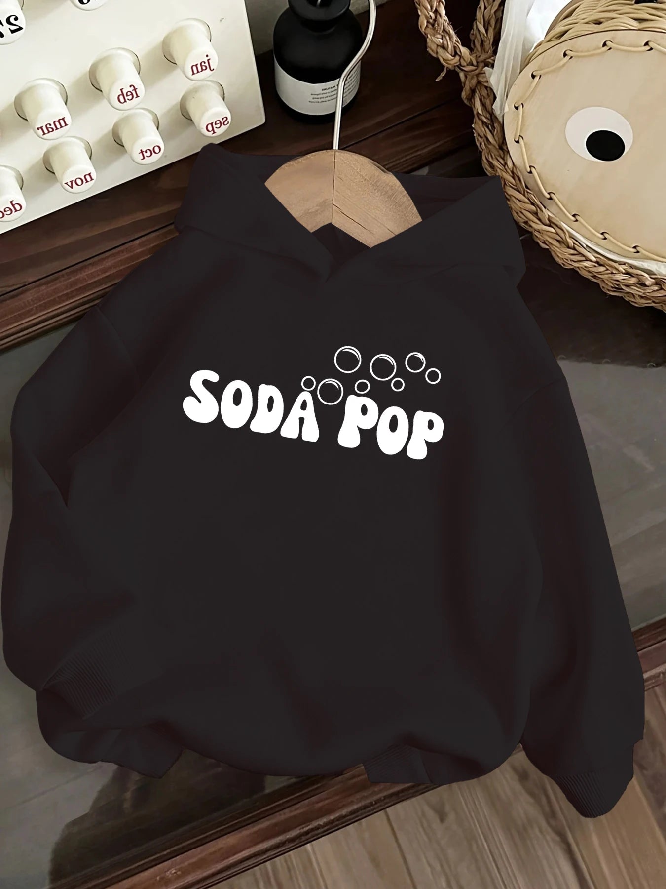 Kids Hoodie Pullover Printed Soda Pop Casual Autumn Winter