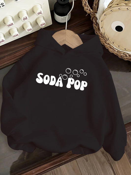 Kids Hoodie Pullover Printed Soda Pop Casual Autumn Winter