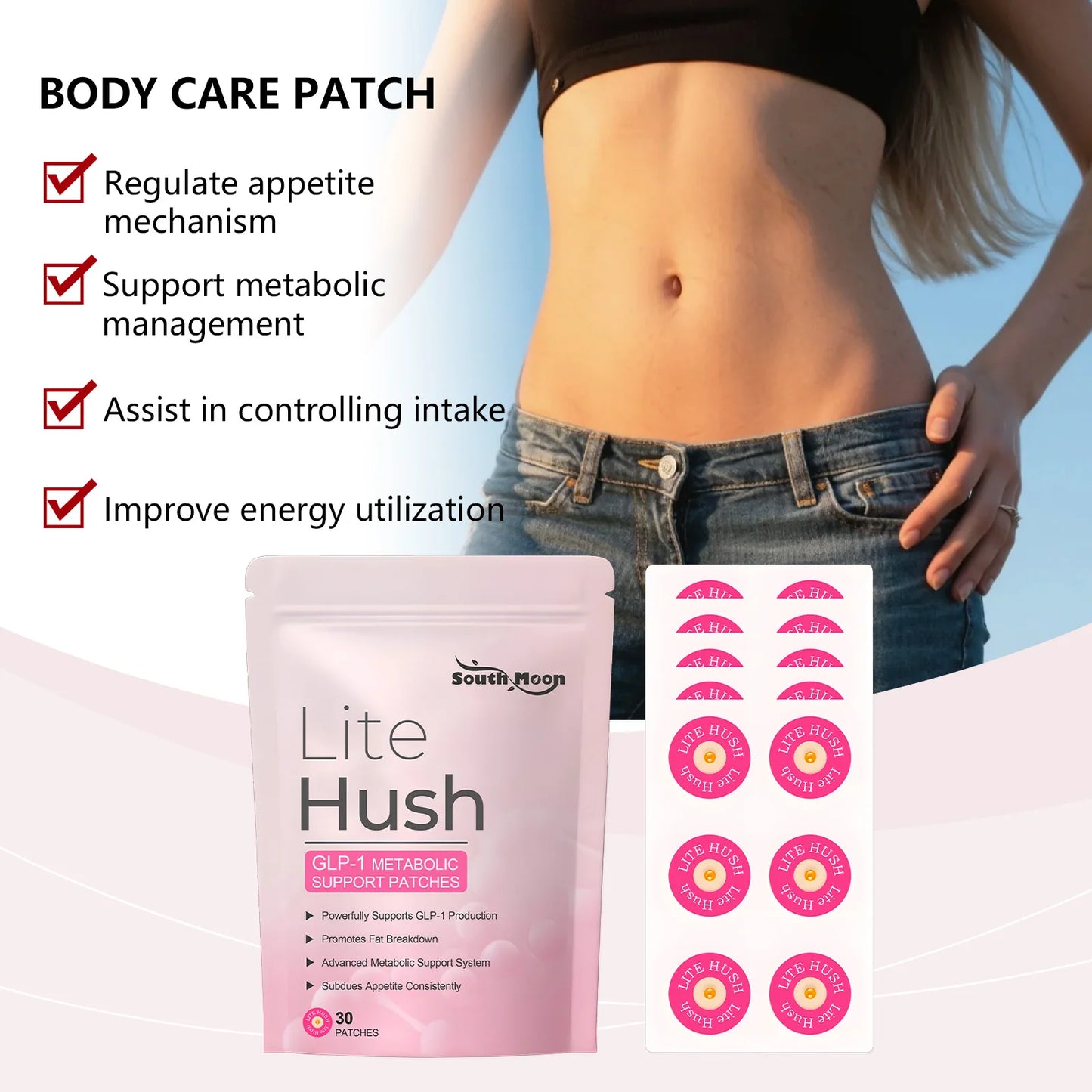 GLP-1 Nano Patch body care patch gently cares for the contours of the body skin, daily care patch