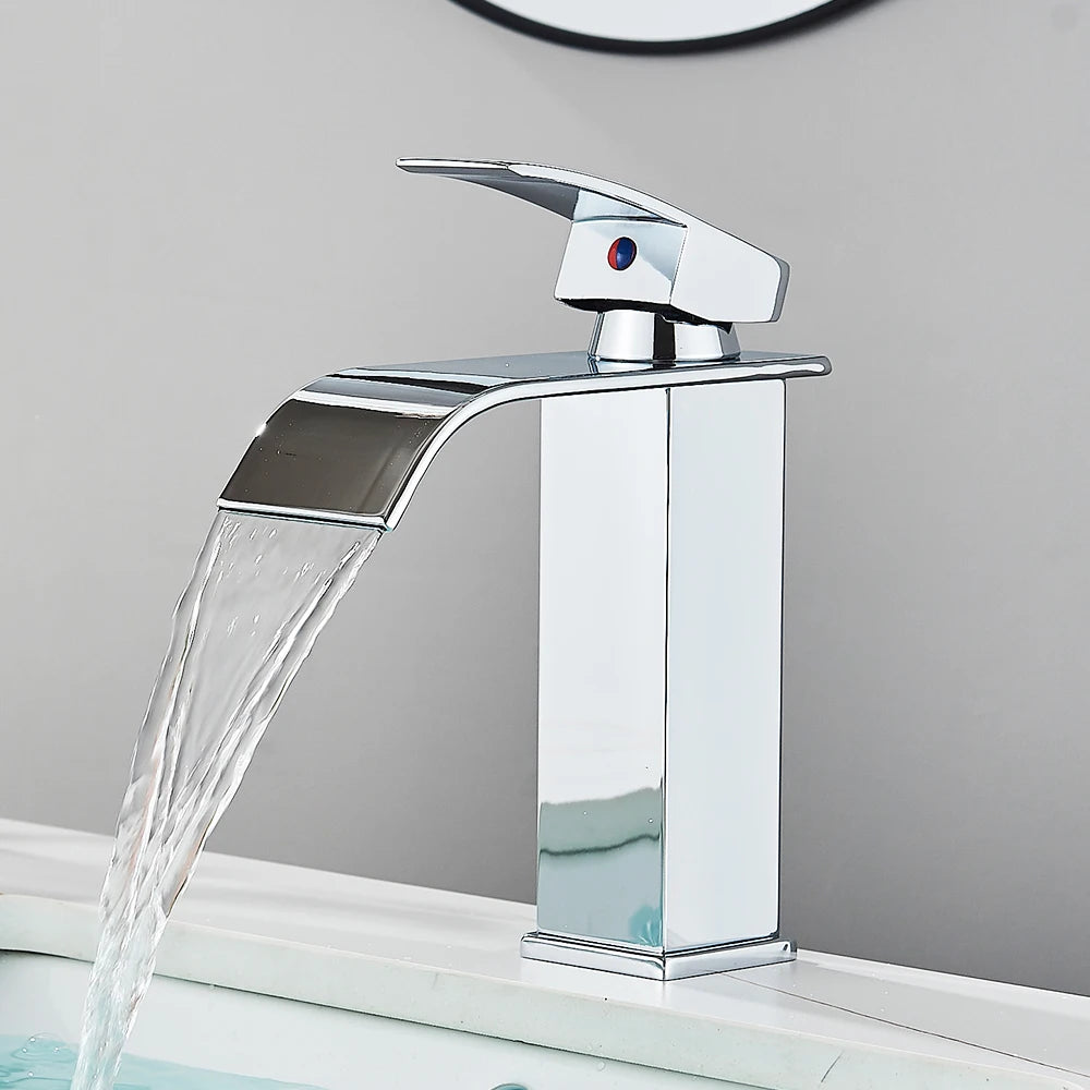 Rozin Basin Faucet Deck Mounted Single Lever Waterfall Tap