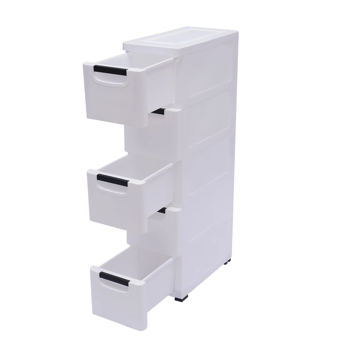 Five Drawer Rolling Storage Cabinet With Wheels Organizer