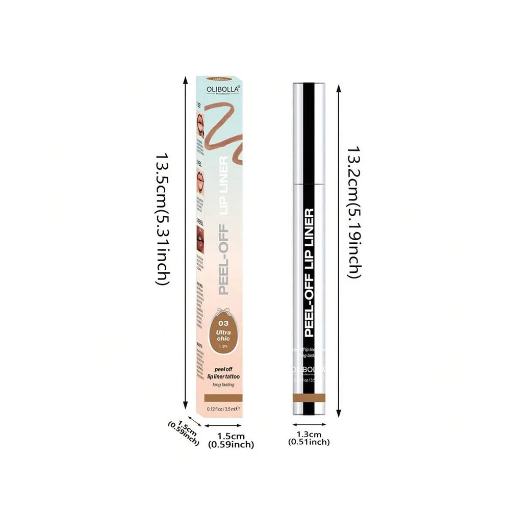 Peel Off Lip Liner Tattoo Lipgloss Waterproof Long Lasting Matte Lip Tint Lips Stain Cosmetics Enhances Lip Color Women Girl Nourishing Lipstick Care Products Makeup