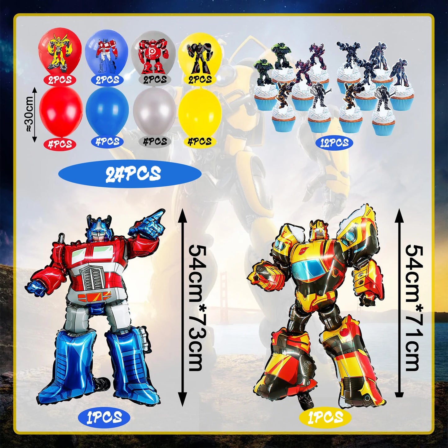 Hasbro Transformers Party Supplies Birthday Decorations Kit