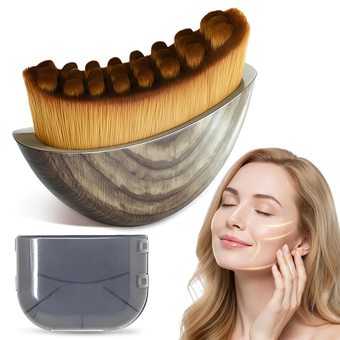 Lymphatic Contour Face Brush, Lymphatic Drainage Massager Facial Massager Face Chin Skin Sculpting Tool for Face,Ergonomically