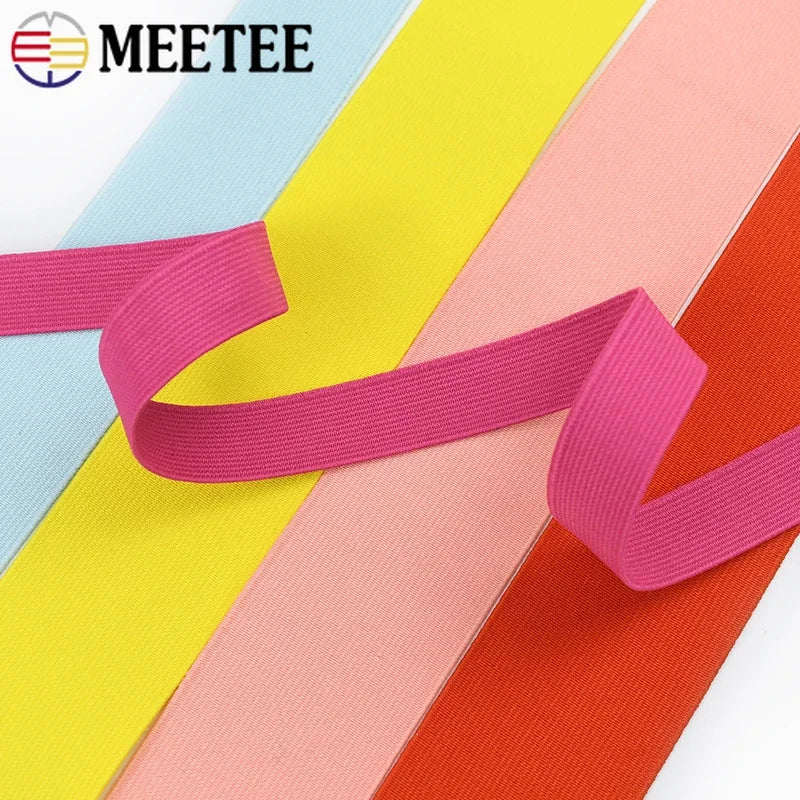 3/5M 25/30/40/50mm Flat Elastic Band for Sewing Pants Waistband Rubber Cord Tape Stretch Webbing Bands DIY Clothes Accessories