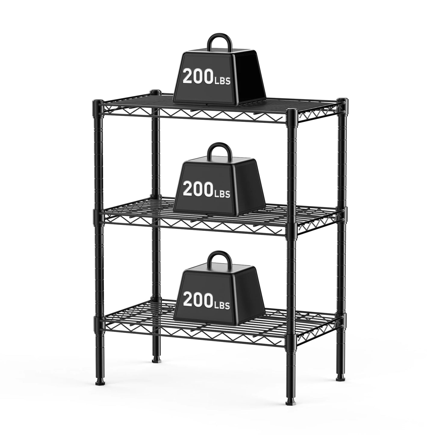 MCQ 3-5 Tier Metal Storage Shelves Adjustable Standing Storage Rack Shelf Heavy Duty Steel Shelving Unit Organizers for Home
