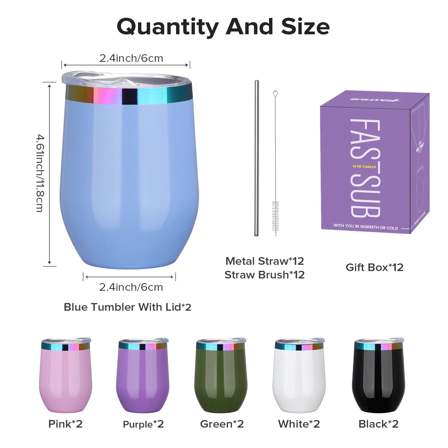 Drinkware Stainless Vacuum Insulated Stemless Wine Glass