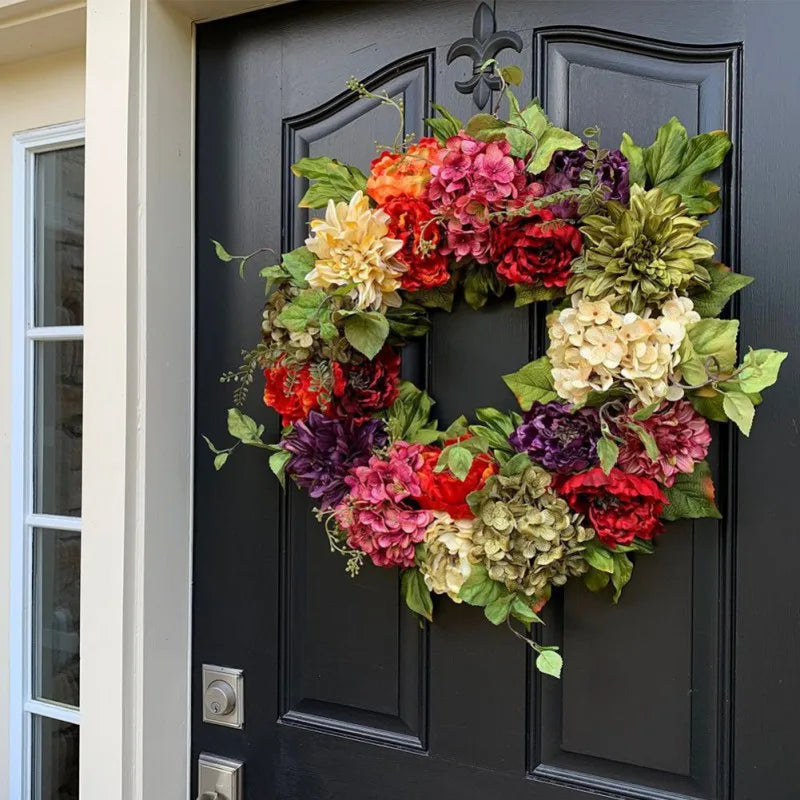 Guangdong Spring Wreath For Front Door Artificial Peony Outdoor Decor