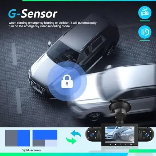YTYIN 360 Degree Dash Cam 4 Channel Night Vision Card