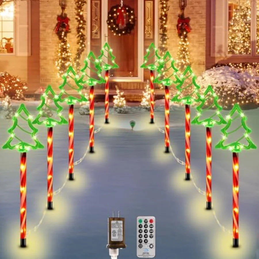Hign-concerned Candy Cane Pathway Lights Outdoor Christmas
