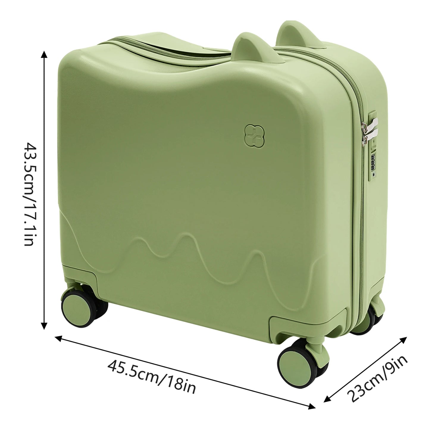 Kids Luggage Sit and Ride on Suitcase With Universal Wheels