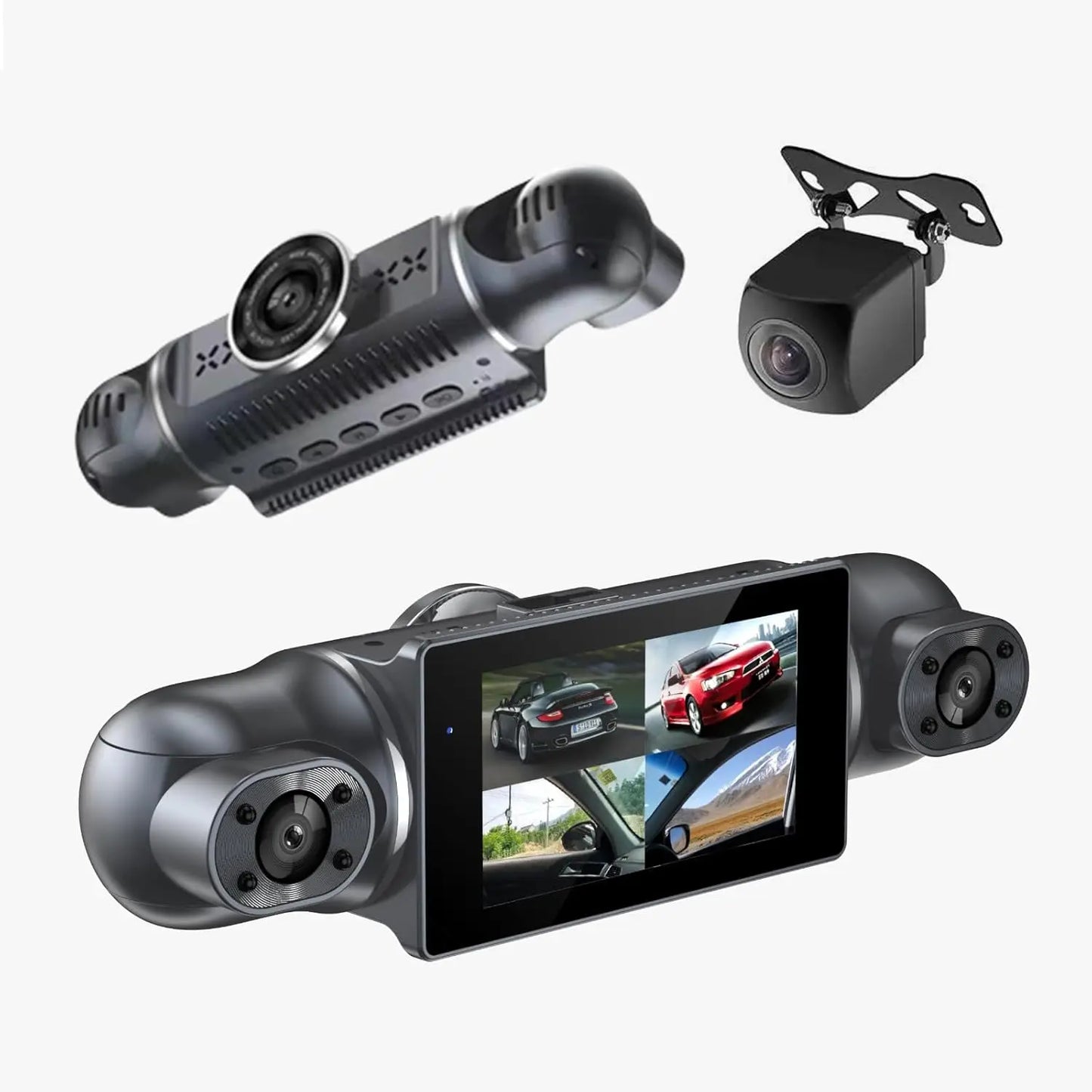 Kankeirr 4 Channel Dash Cam 360 Front Rear 2K Front