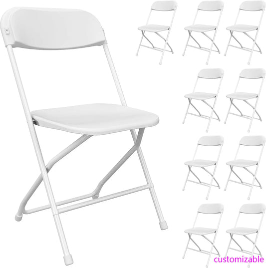 XMSJ 10 Pack Folding Chairs Portable Stackable Plastic Seats