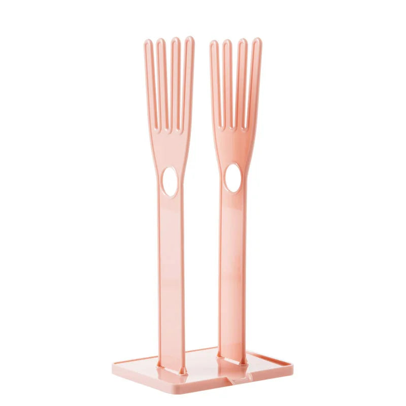 Hot Sale Plastic Household Glove Drying Rack - Dishcloth Drain Rack And Kitchen Countertop Utensil Hanging Rack With Drip Tray - Multifunctional Storage Organizer