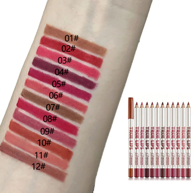 24Color Matte Lip Liner Pencil Set, Long Lasting Waterproof Smooth Lip Liners, Velvet Lip Pencils for Lips Makeup, Nude Red Brown Lip Liner Kit for Women Daily Party Cosmetics