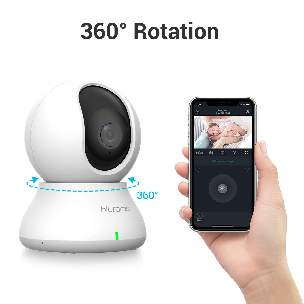 Blurams 2K HD Baby Monitor Camera With Motion Detection