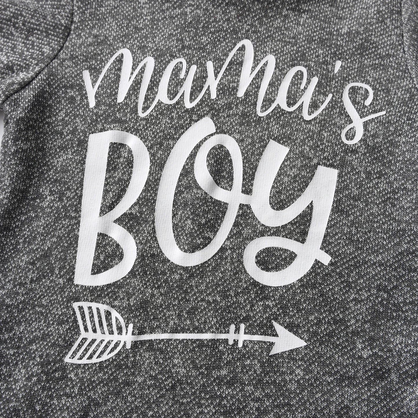 Baby Boy Hoodie Sweatshirt And Plaid Pants Set Mama's Boy 2 Pack