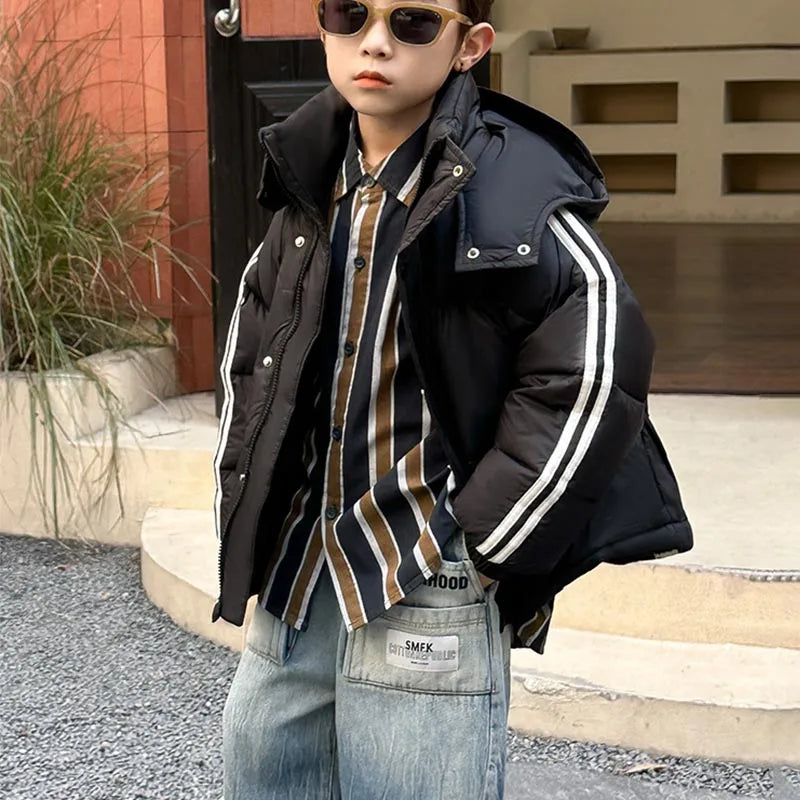 Guangdong Girls Hooded Down Jacket Warm Coat For Kids