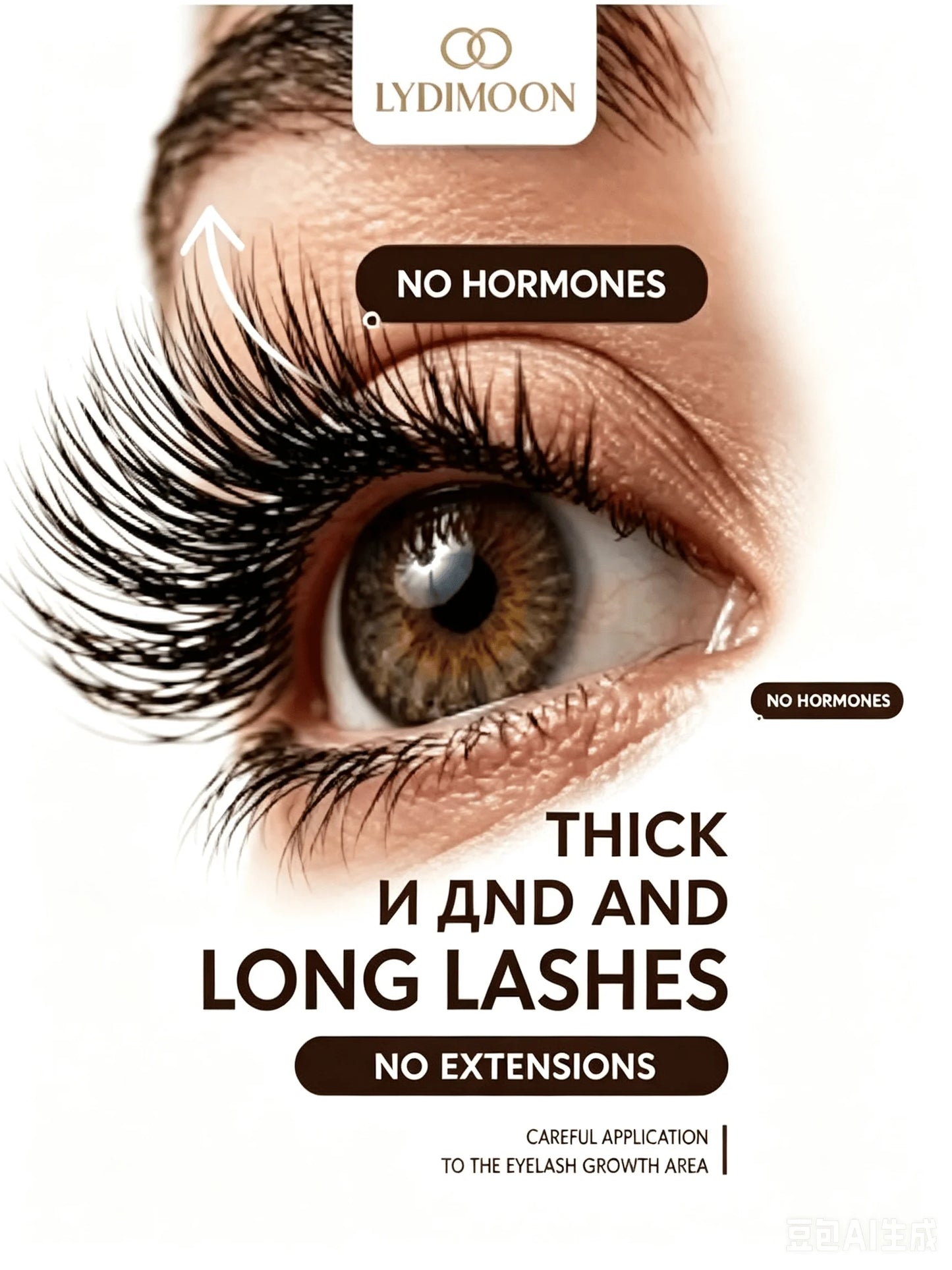 Women's mascara, eyelash growth and lengthening, eyelash care, eyebrow shaping