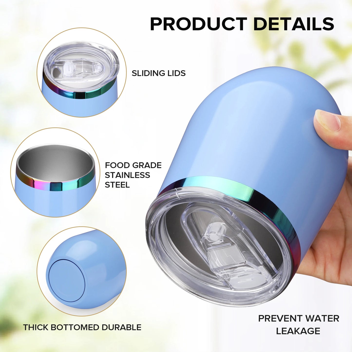 Drinkware Stainless Vacuum Insulated Stemless Wine Glass