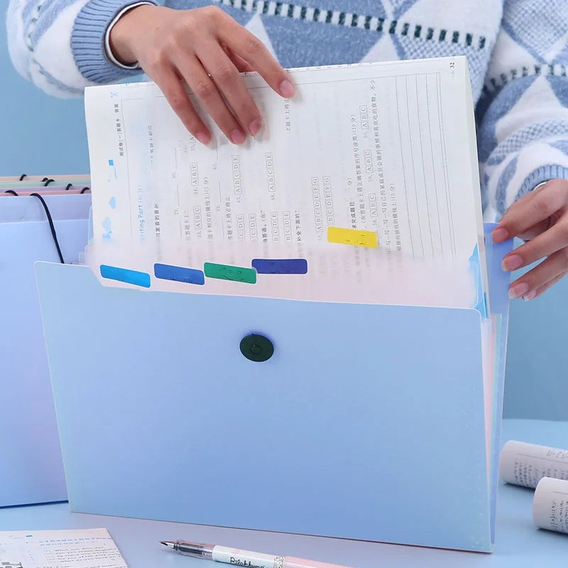 Expanding File Folder 5 Pocket For Documents Portable Office