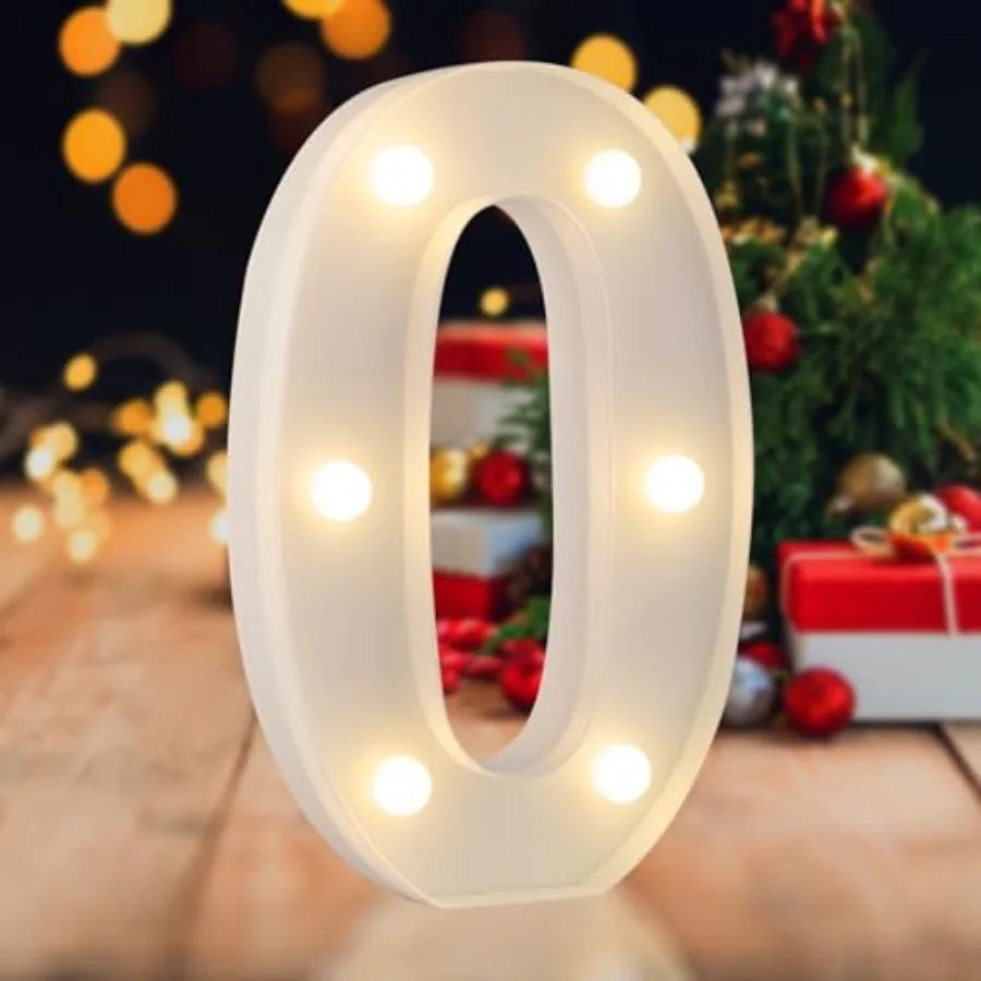 LED Marquee Numbers, 0-9 Light Up Letters, Battery Powered LED Letter Lights for Birthday Party, Christmas Night, Home, Bar, Gr