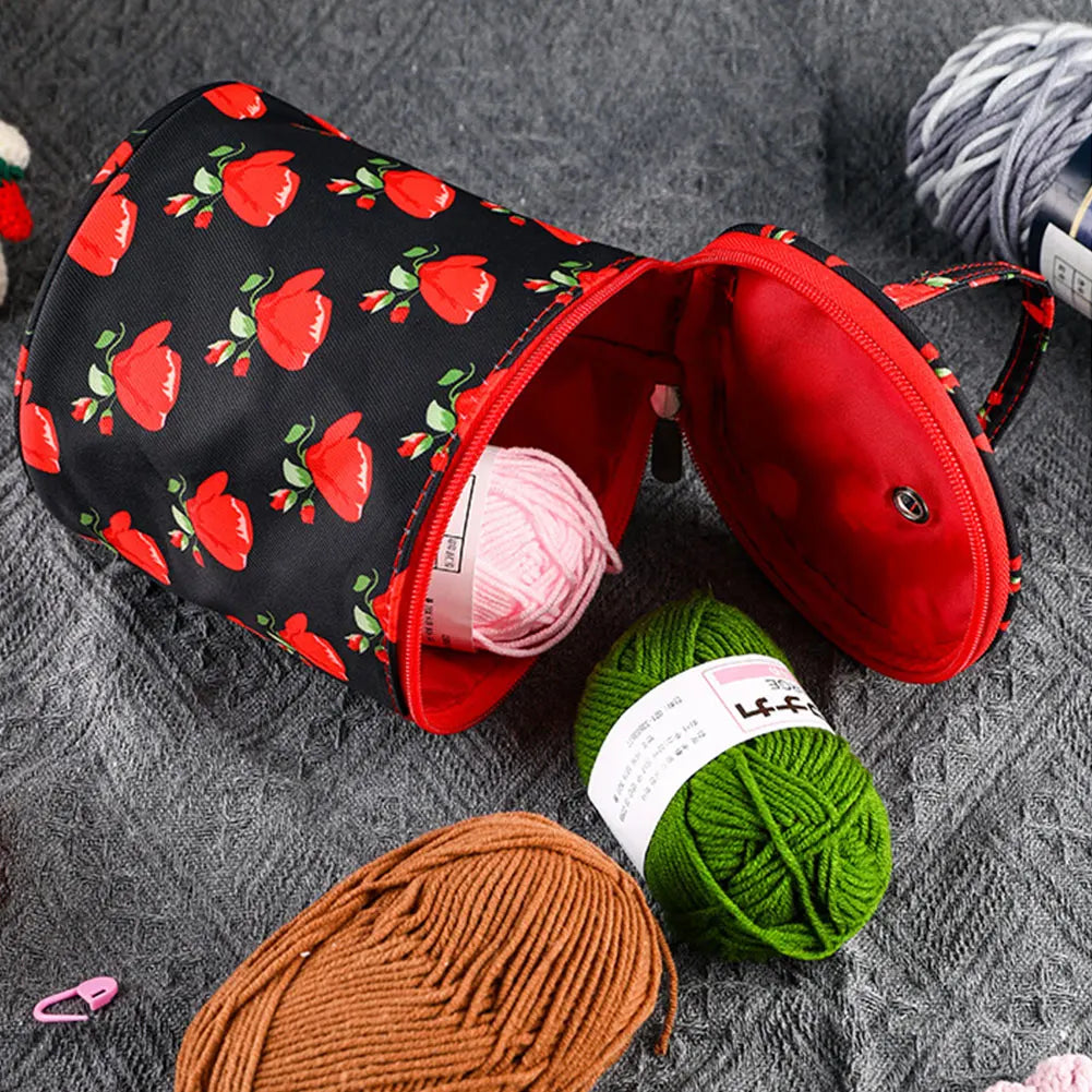 Oxford Crochet Bag With Handle Yarn Storage For Knitting Needles
