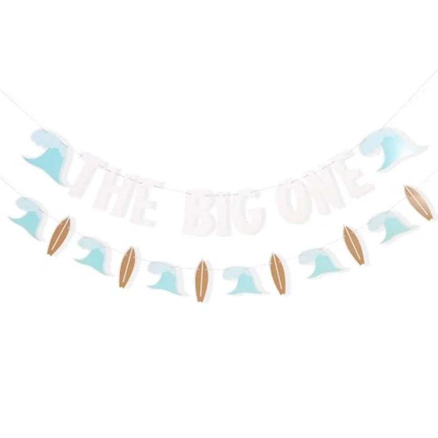 Classic Wave Party Banner For Beach Birthday Celebration