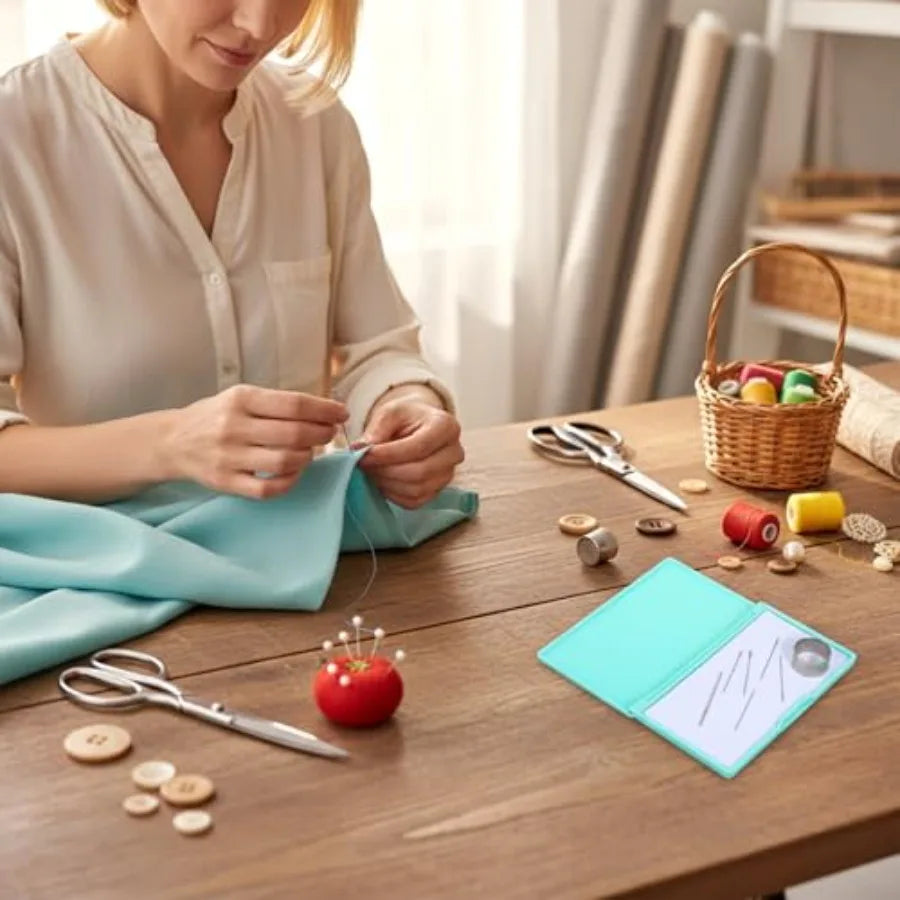 Magnetic Needle Holder, Magnetic Needle Case Rectangle Needles Tin Portable Sewing Needles Box for Pin Holders Organizer Light