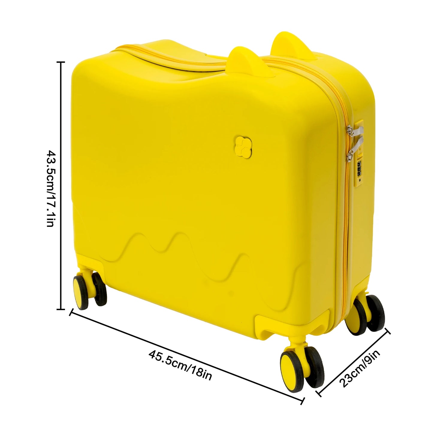 Kids Luggage Sit and Ride on Suitcase With Universal Wheels