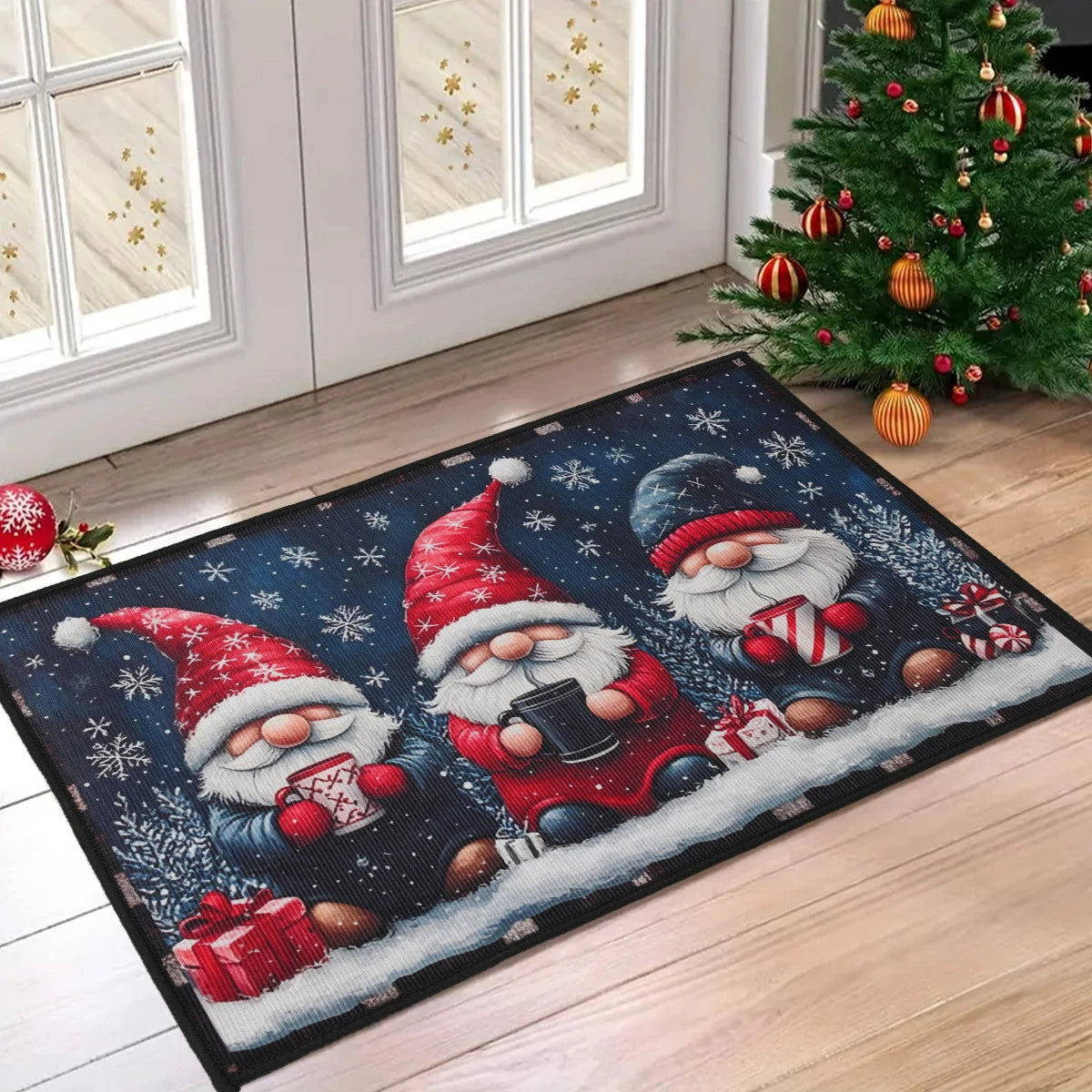 PATIMATE Christmas Welcome Doormat Outdoor Carpet For Home