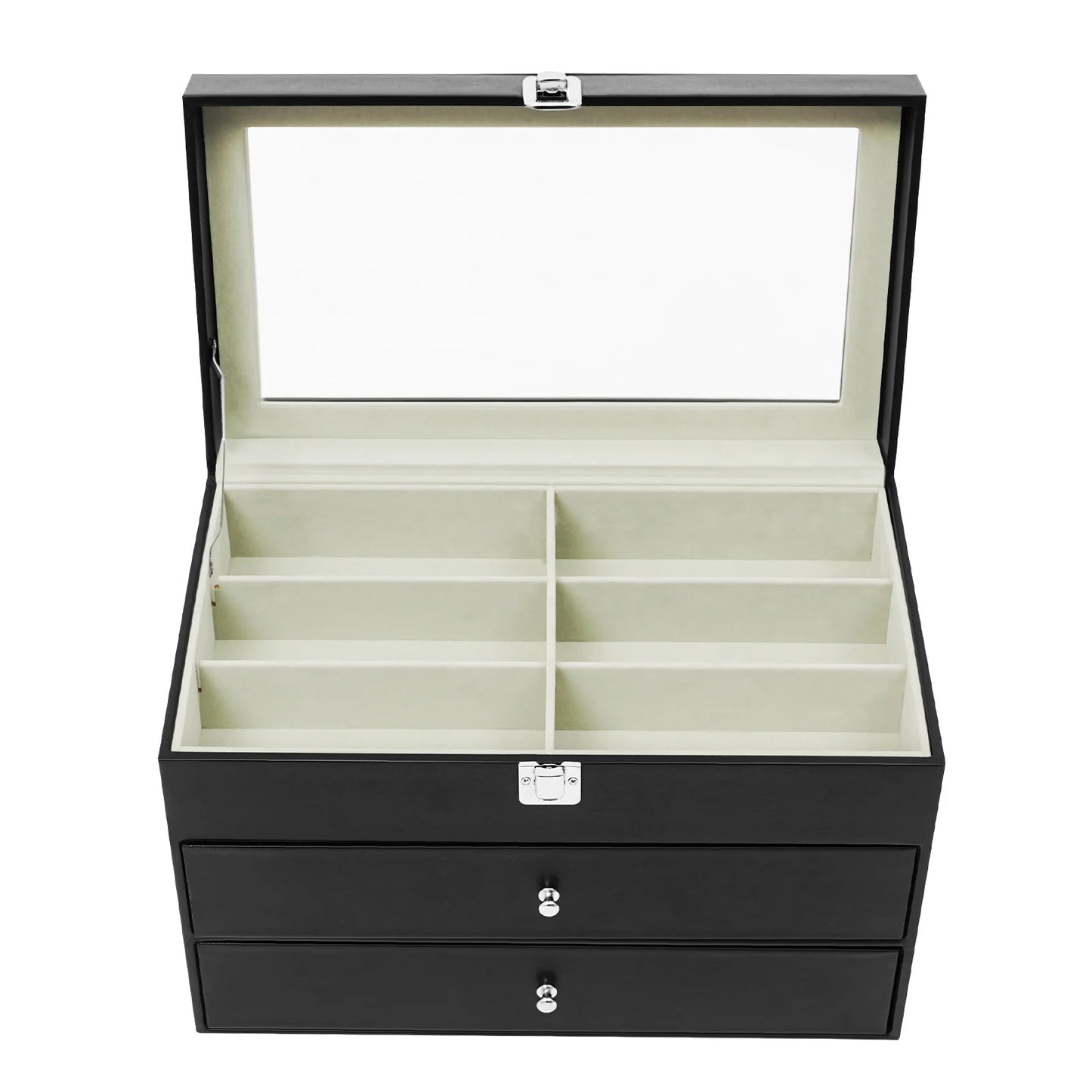 Case 12 Compartment Watches And Glasses Display Box