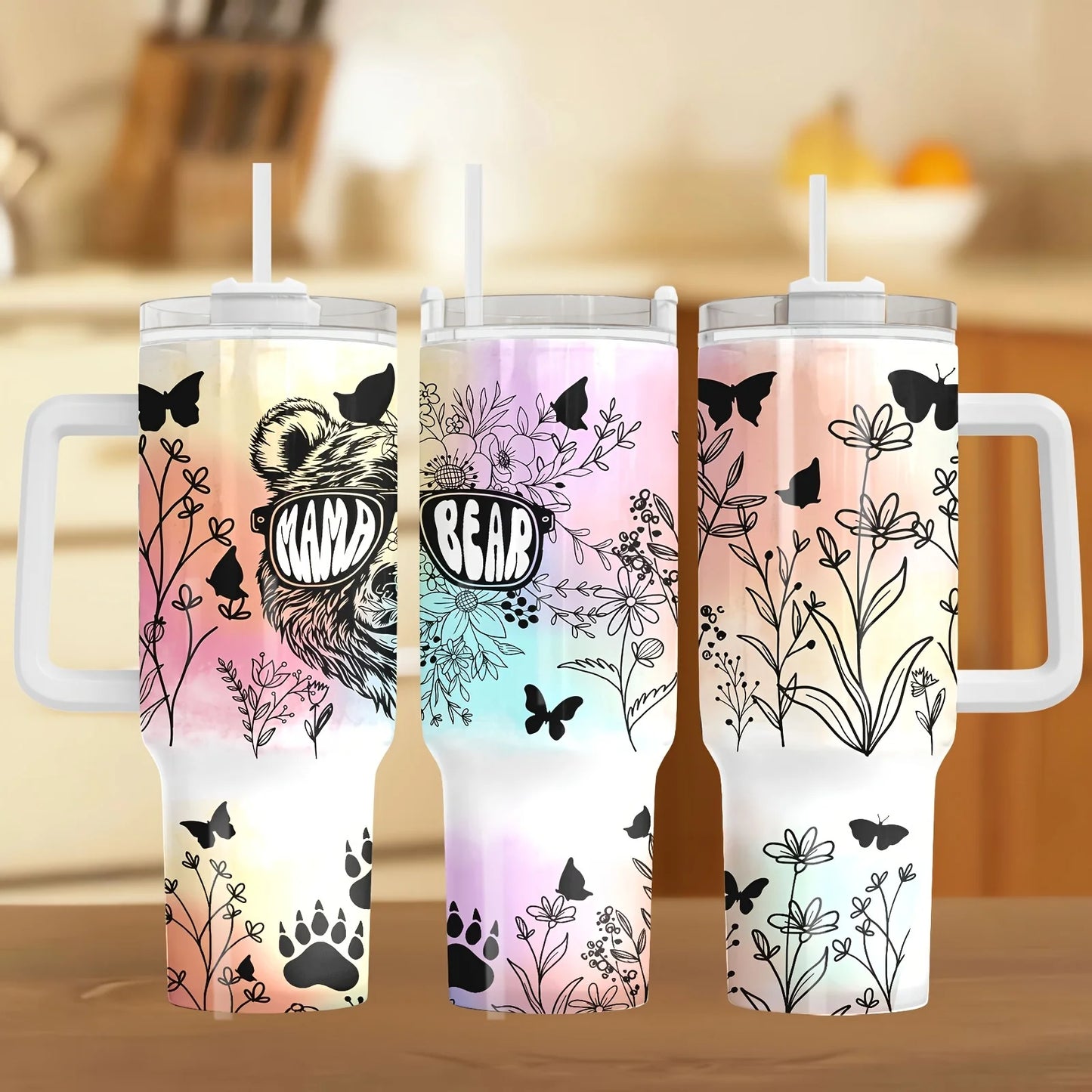Vacuum Insulated Stainless Steel Water Bottle With Handle And Straw