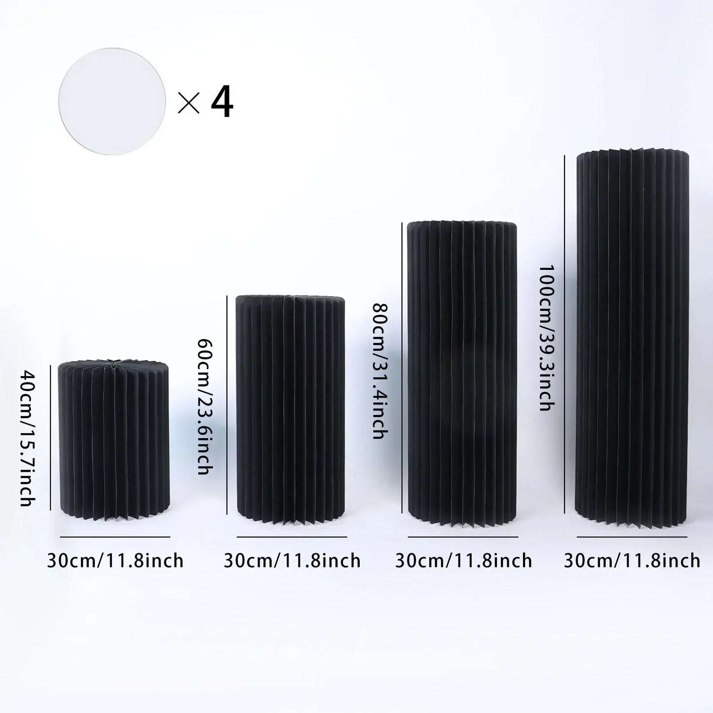 Foldable Paper Columns Cylinder Stands for Wedding and Party Decor