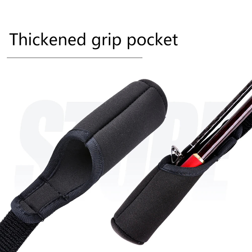 1-10PCS Fishing Rod Protection Sleeves Luya Bundle Rod Belt Adjustable Fishing Rod Sleeves Cover Strap Rod Organizer Fish Tool
