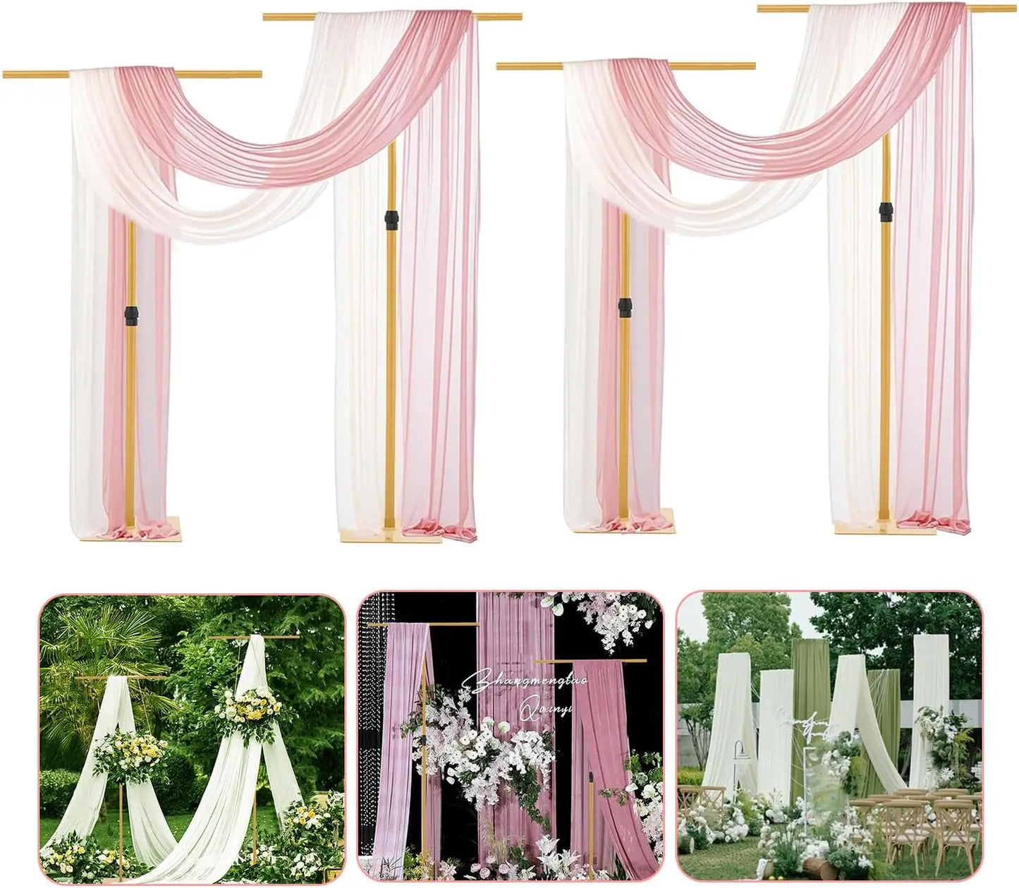 Adjustable Metal Backdrop Stand For Wedding And Party Decor