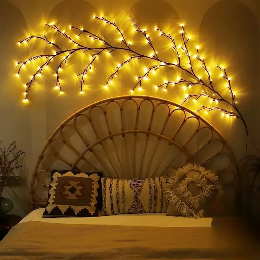WELPUR Outdoor Solar String Lights 96LED Tree Branch Garland