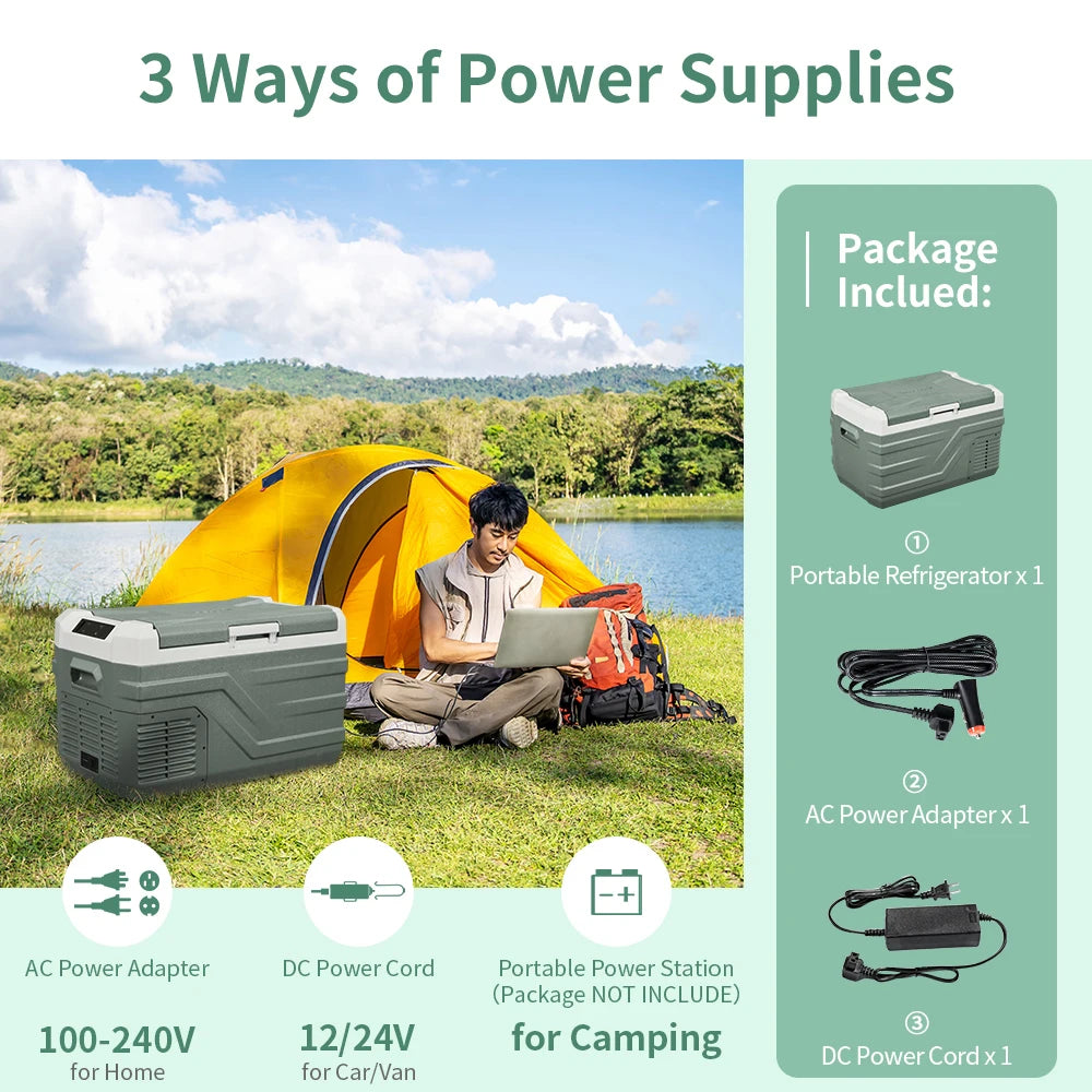 Alpicool NL Car Refrigerator 25L 35L 45L 12V And 24V DC Compressor Fridge Freezer Portable Cooler For Camping Travel